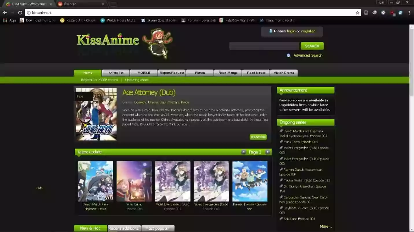 What is the official Kissanime website