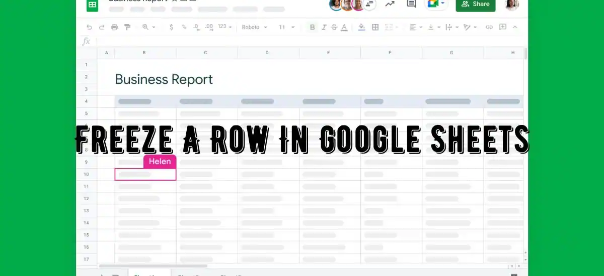 How To Freeze A Row In Google Sheets